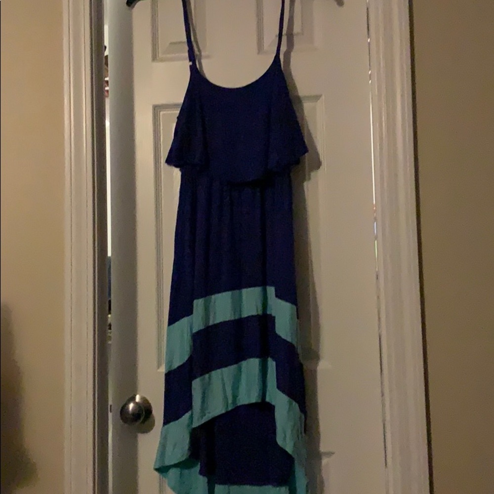 Blue and Teal mid-length dress